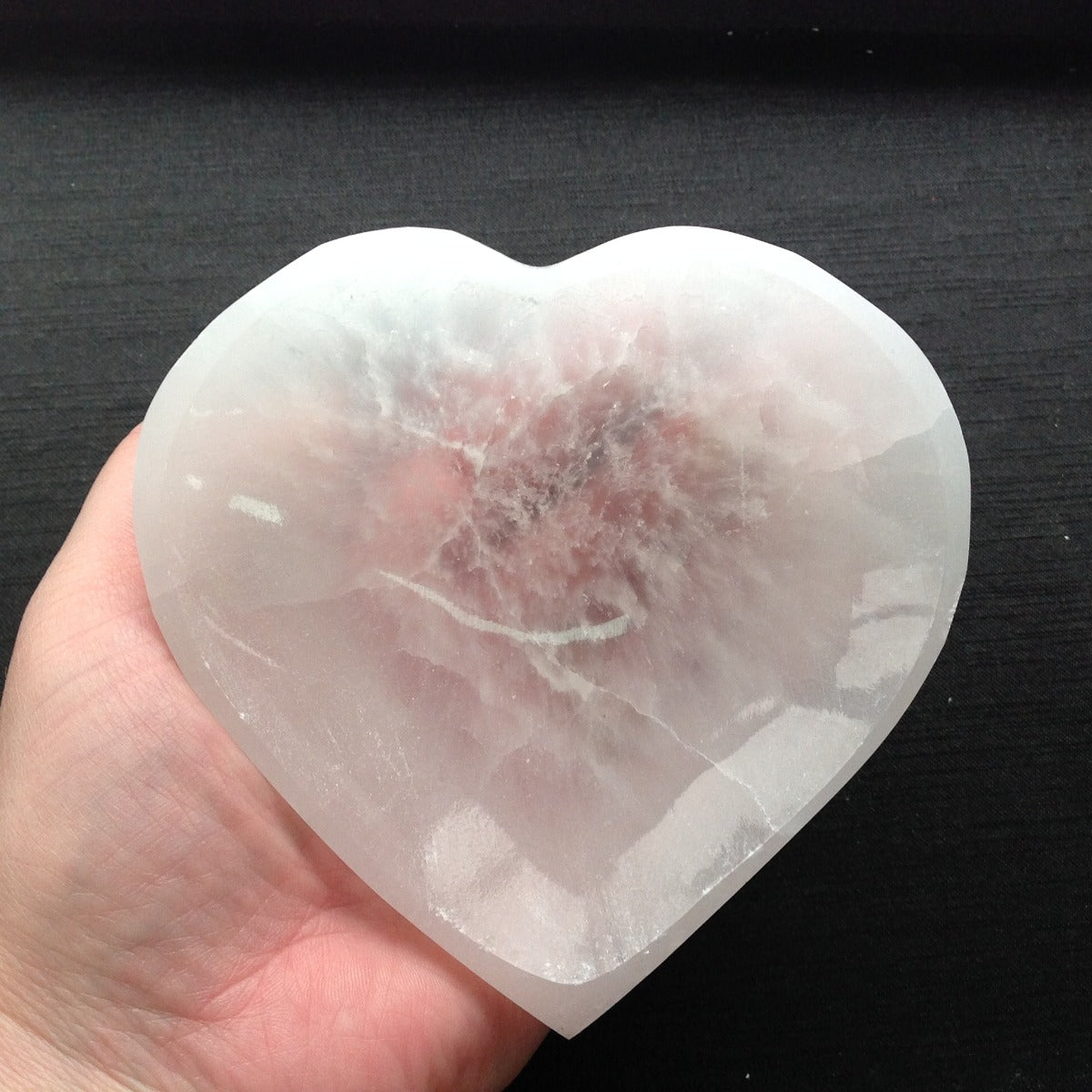 Selenite Bowl - Heart - 10cm Selenite Bowl - Heart - 10cm
